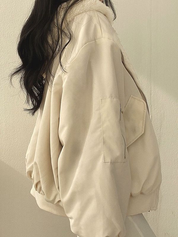 Reversible Oversize Fleece Hooded Jacket-3