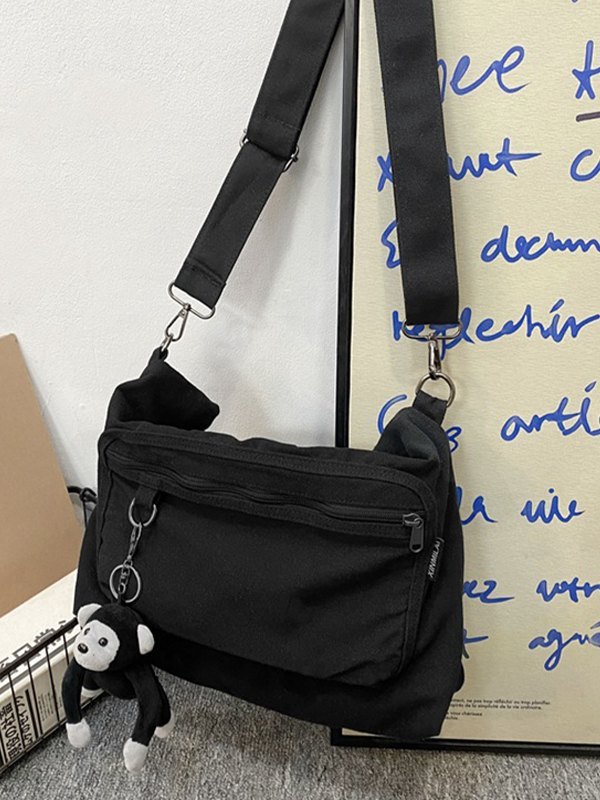 Cartoon Pendant Vintage Shoulder Bag-1